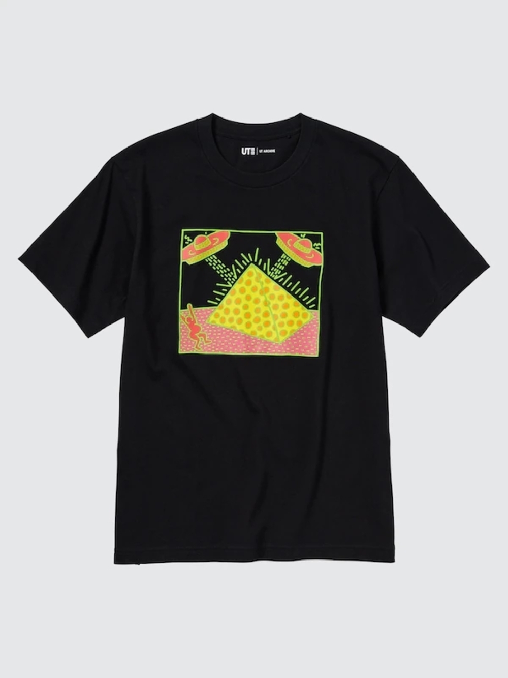 GUC Uniqlo UT Archive Keith Haring "Fertility" Graphic Tee - Lrg Blk Neon UFO